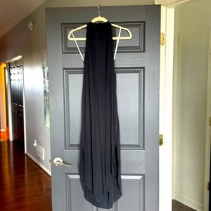 Dry Goods ‘Double Zero’ Black Dress Maxi Halter neck with open back. Size XL.